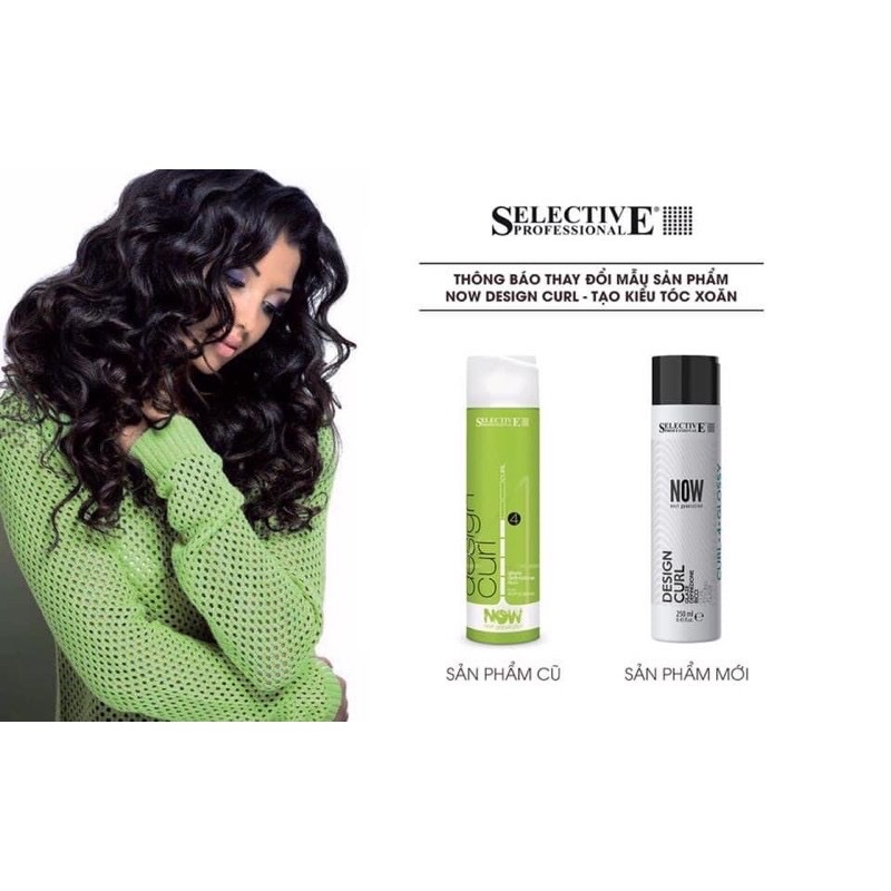Gel tạo kiểu tóc xoăn Now Design Curl Selective 250ml ( New 2022 )