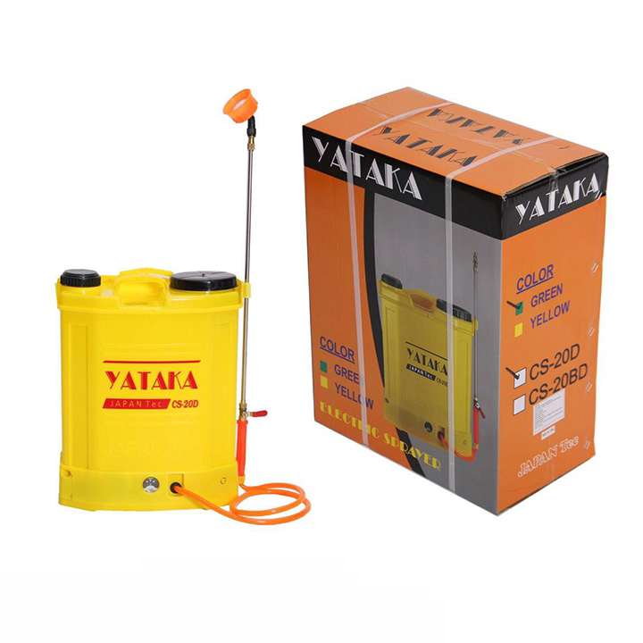 Bình Phun Xịt Điện, Máy Phun Thuốc Trừ Sâu 20L YATAKA CS-20D (Ắc Quy 12V/8Ah)