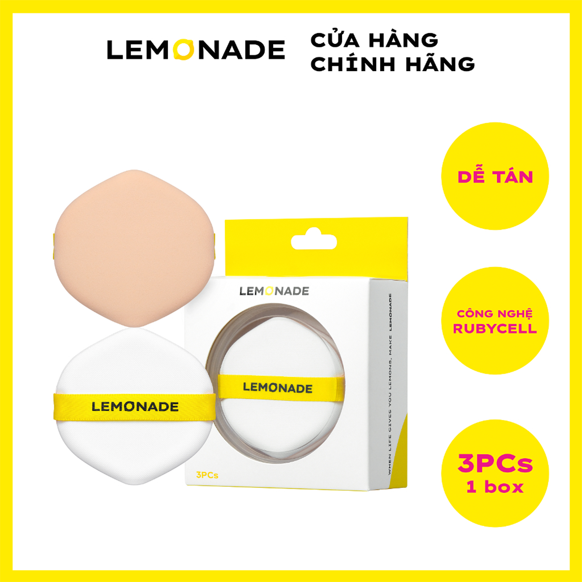 Bộ 3 Bông Phấn Tán Nền