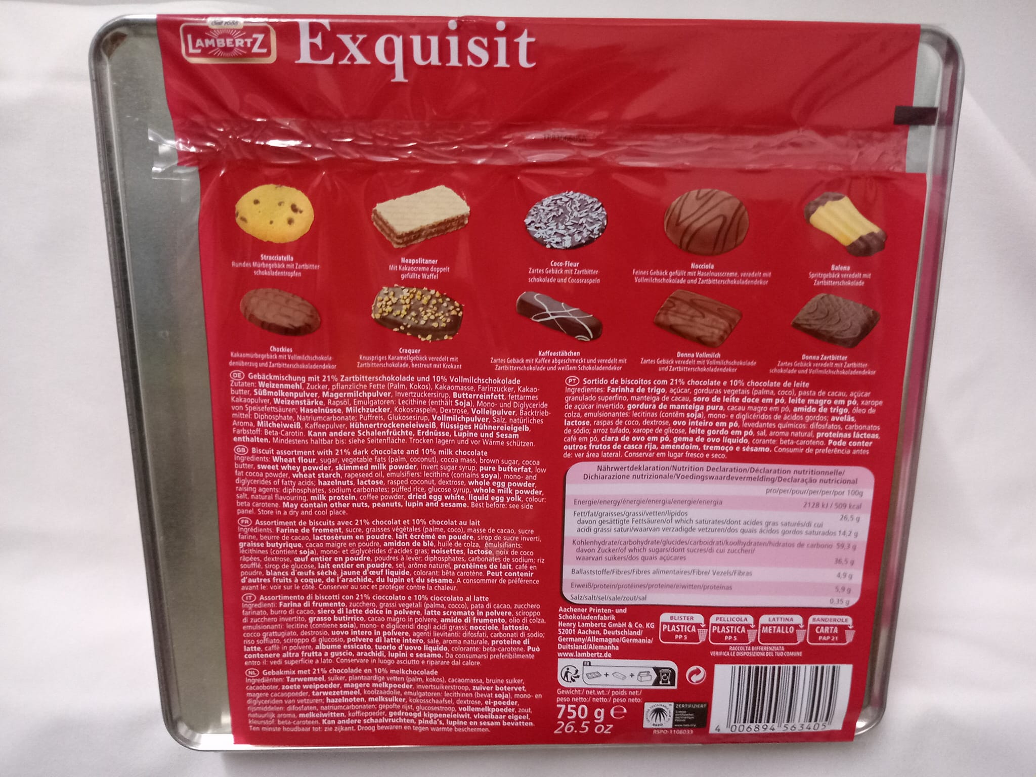 [HCM]Bánh quy Lamberz Exquisit - Đức (750g)(date 7/24)