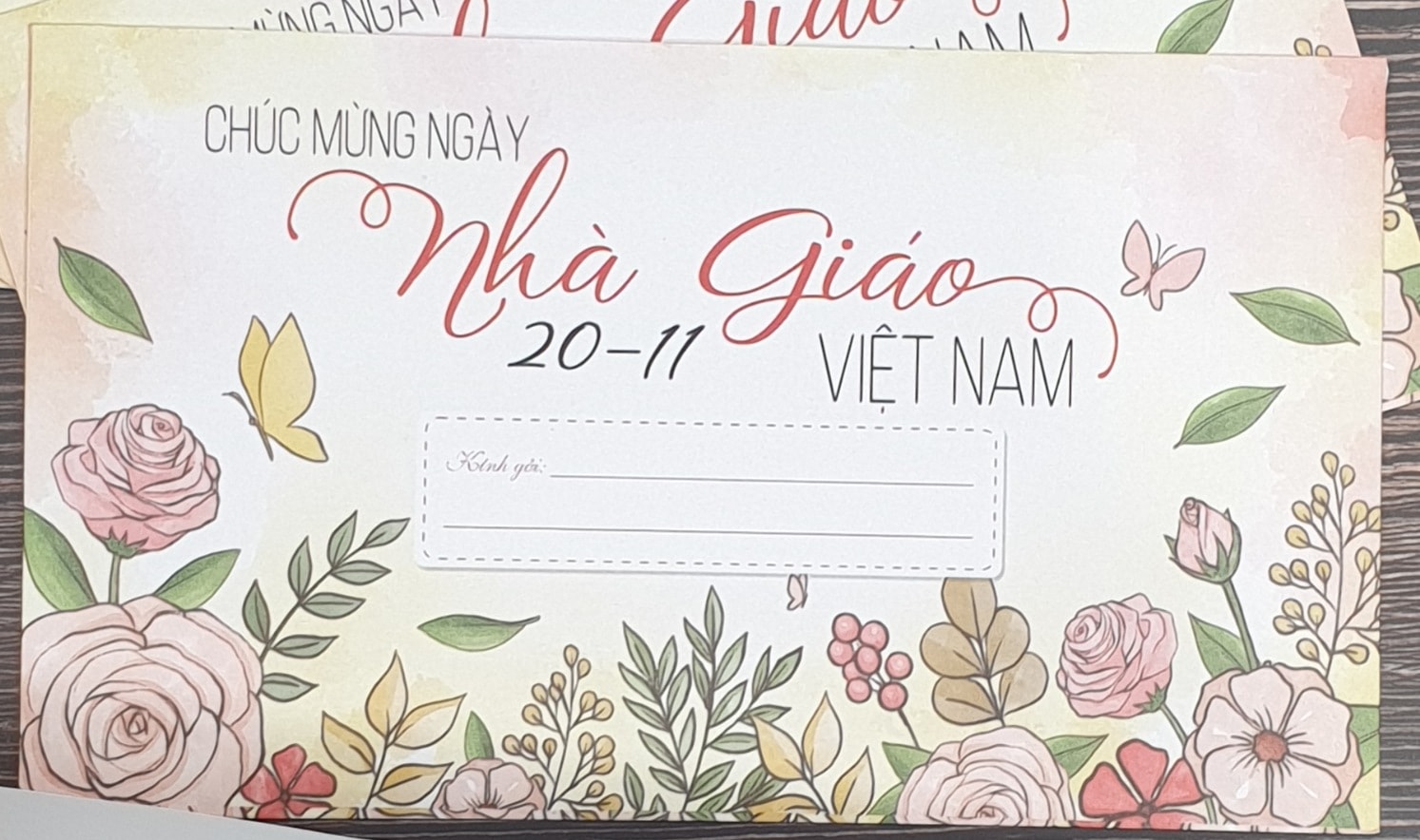 [HCM]Bao thư tặng quà 20-11 : 8k /1xấp /5cái