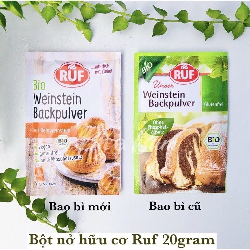 Bột nở hữu cơ ruf organic baking powder 20g/ 1 gói