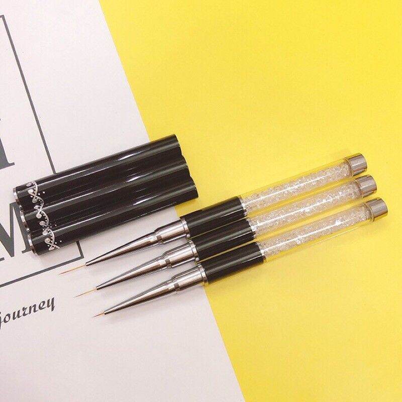 Cọ nét cán đá 3 size 6mm 9mm 12mm- CHEAP NAIL