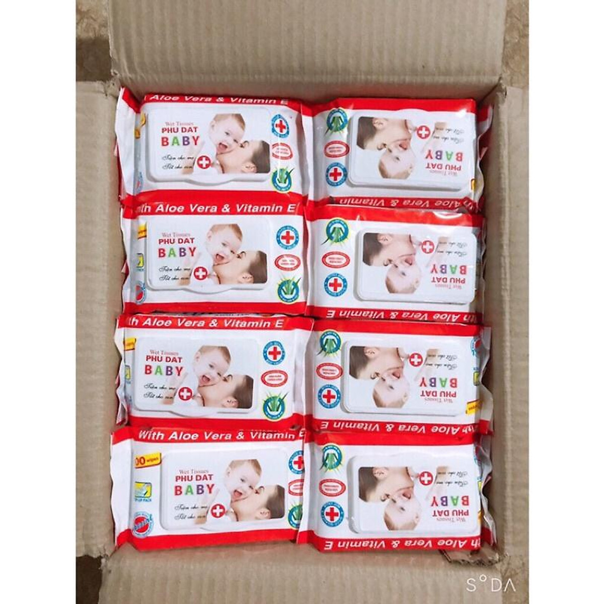 Bịch giấy ướt Phú Đạt 100 tờ/bịch, khăn ướt Phú Đạt