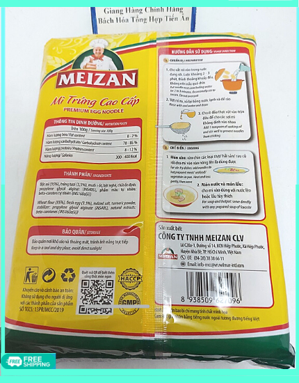 Mì trứng Cao Cấp 400- 500g ( 100% Trứng tươi )