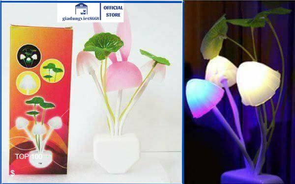 Đèn ngủ hình nấm có cảm ứng - Đèn ngủ avatar hình nấm cảm ứng ánh sáng đổi màu procare