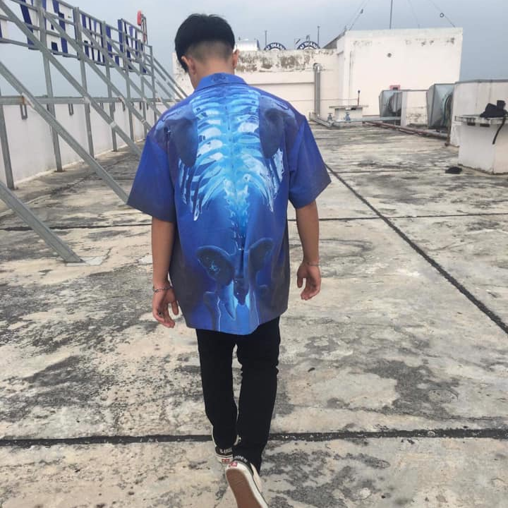 [HCM][Chính hãng] Áo Bobui Sơ mi xương xanh