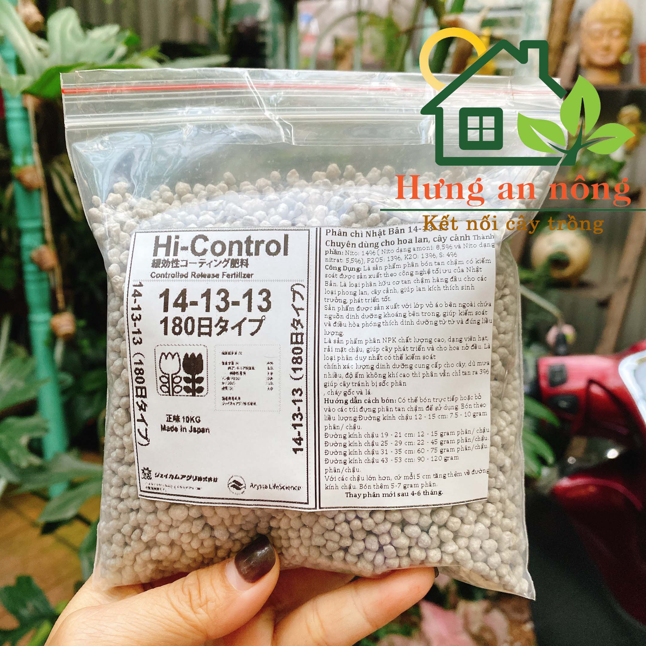 Phân chì nhật Hi Control 14-13-13,  tan chậm hữu cơ