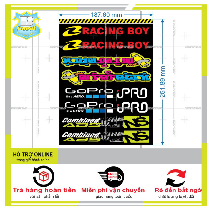 Logo sticker dán chân phuộc m5
