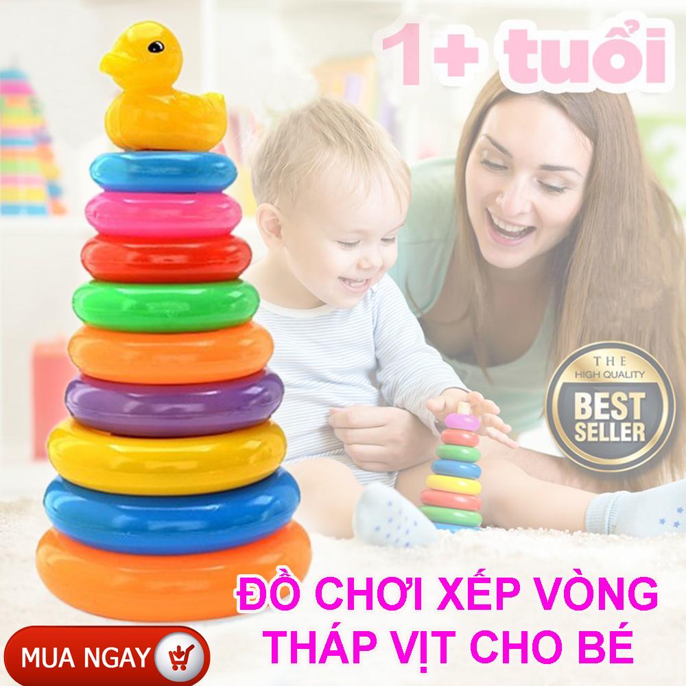Đồ Chơi Tháp Vịt Xếp Chồng Vòng Tròn Cho Bé