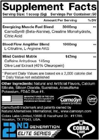 Tăng sức mạnh- Pre-workout- CobraLabs The Curse 50ser