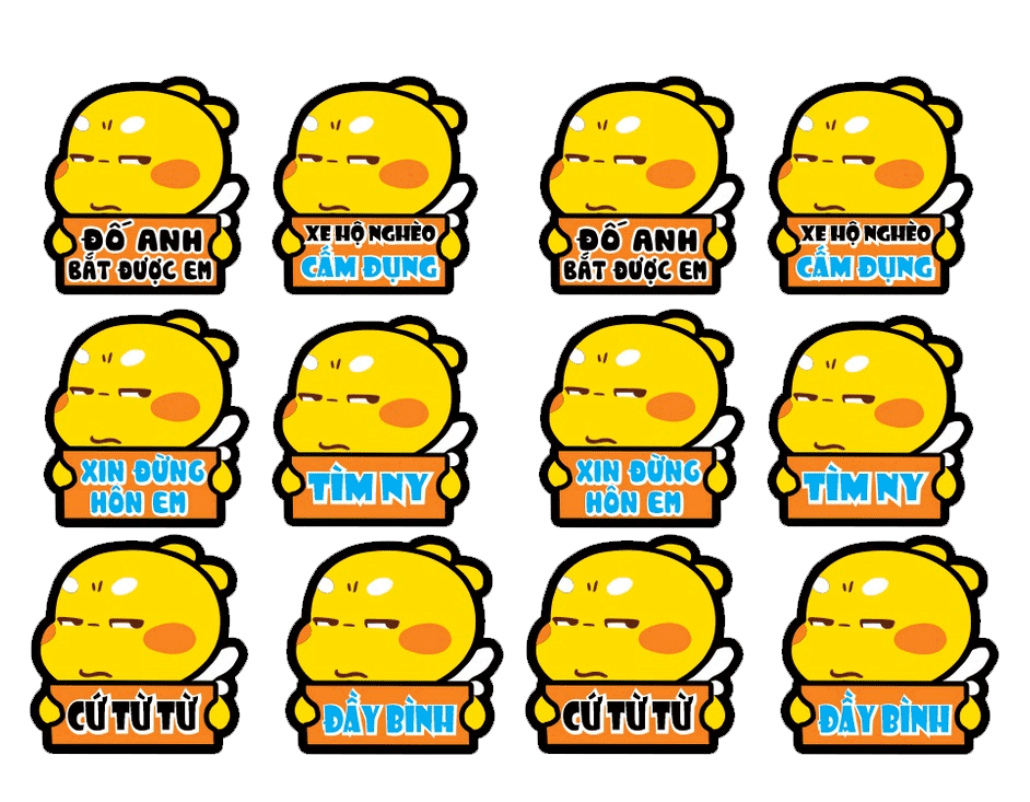 [FREE SHIP]⛳Nhãn Dán Sticker ⛳Tem Dán Hài Hước ⛳ Sticker Dán Xe Máy ⛳ ...