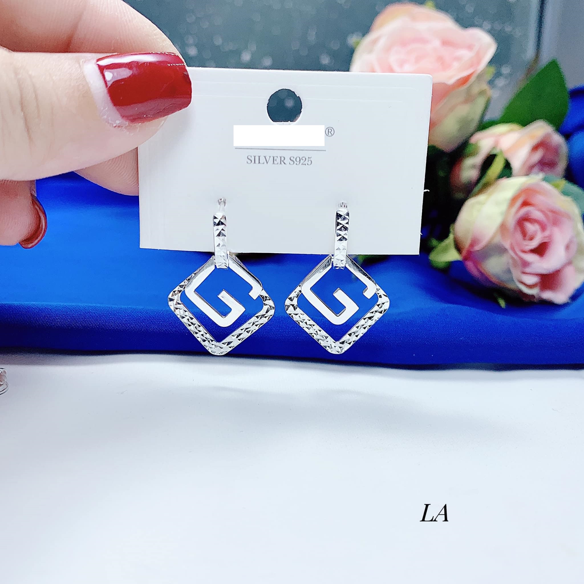 Bông tai nữ bạc ý cao cấp ms165a