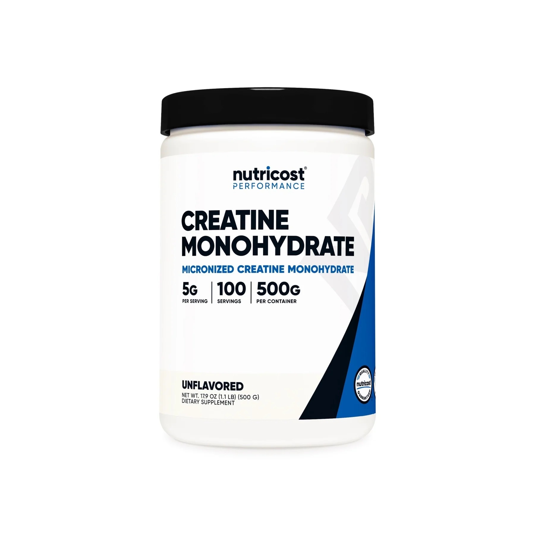 Nutricost Creatine Monohydrate Micronized Powder 500G, 5g/Serv - Micronized Creatine Monohydrate, 100 Servings, 17.637 Ounes