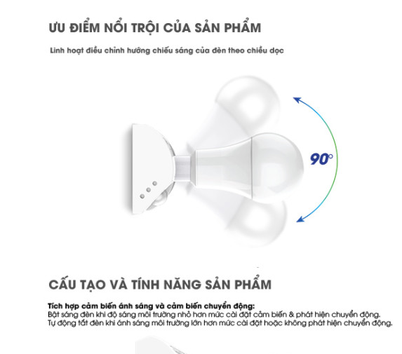 ĐUI ĐÈN CẢM BIẾN CHUYỂN ĐỘNG RẠNG ĐÔNG