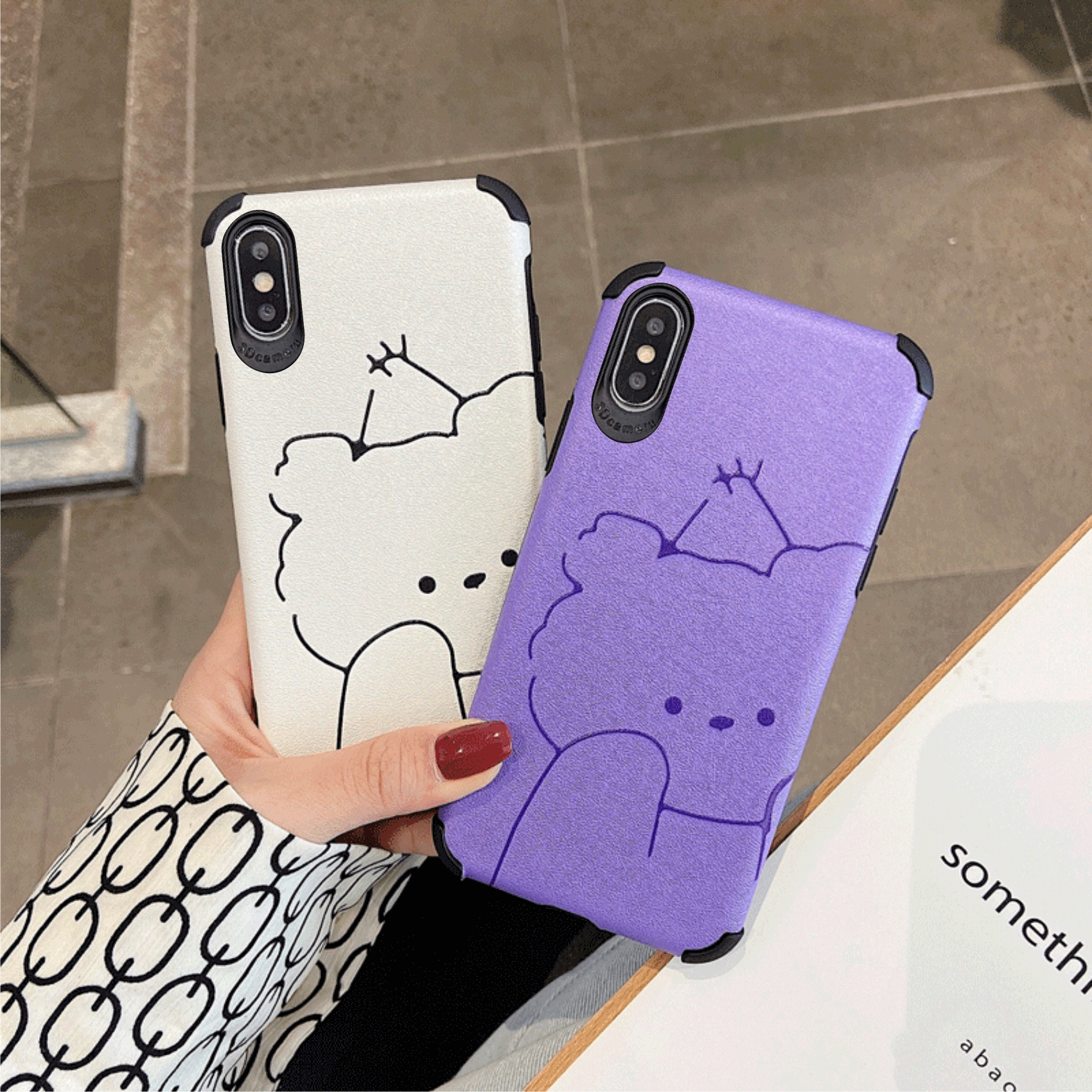 Ốp Lưng Da IMD Bear