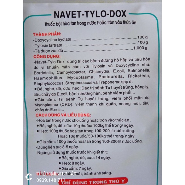 Navet tylo dox, tylodox gói 100gam