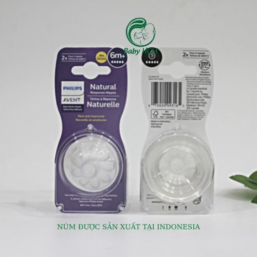 Núm Ti Thay Bình Sữa  Avent Natural,Núm Số 5 [mẫu mới]