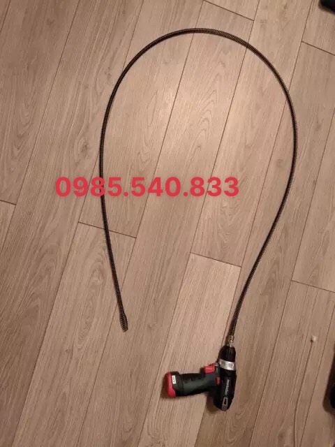 Dây thông tắc cống dùng cho máy khoan ( 15M dây + 6 đầu thông + đầu kết nối máy khoan )