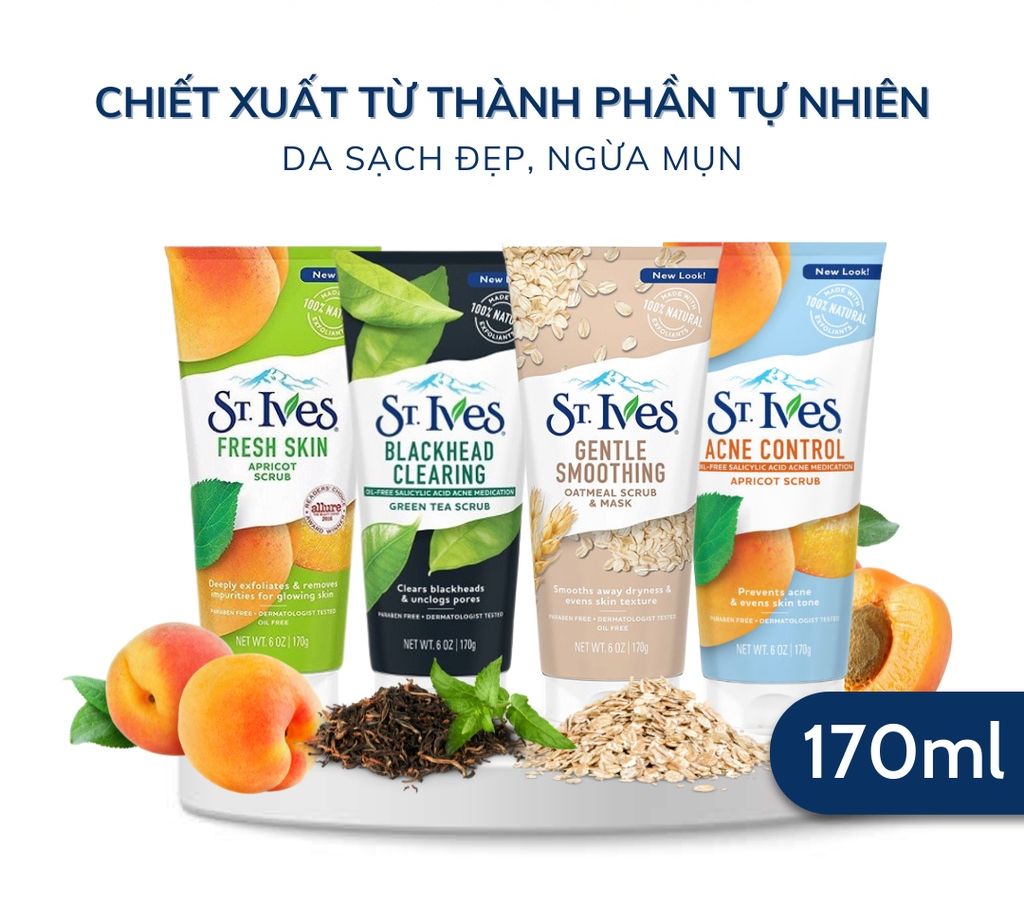 Sữa Rửa Mặt St.Ives Tẩy Tế Bào Chết 170G