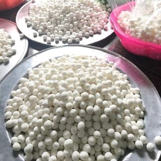 Trân châu bột lọc bột lọc tươi vo viên dài con sâu nấu chè, trà sữa an toàn gói 500 gram không có nhân