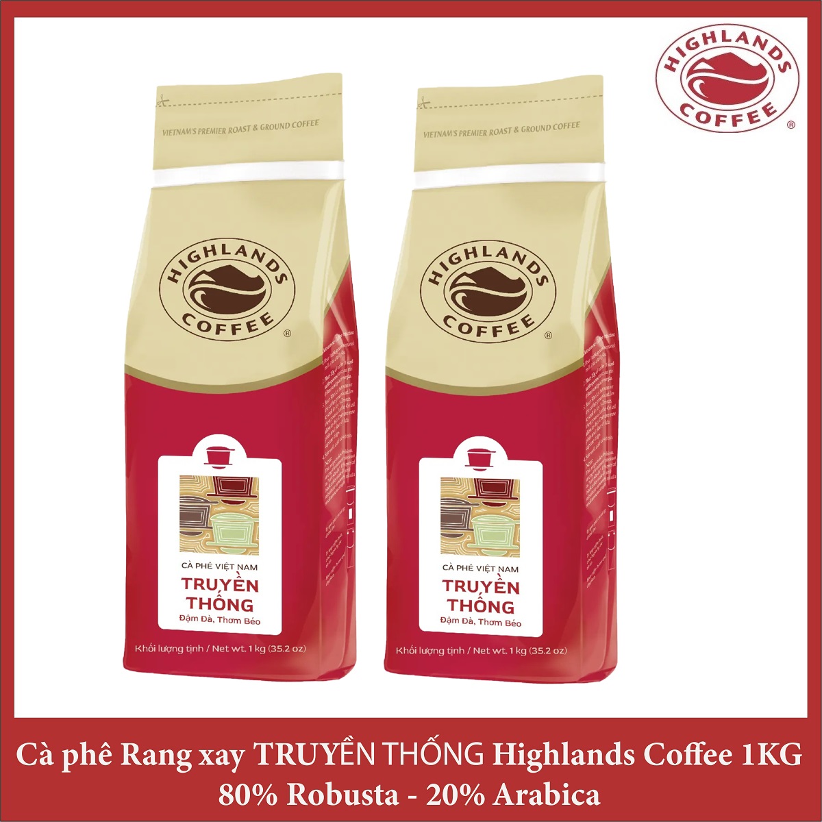 Cà Phê Bột Truyền Thống Highlands Coffee 1kg