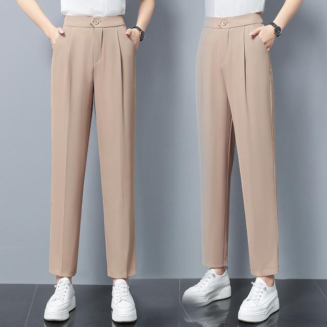 Quần baggy nữ lưng cao đi học F4U cạp chun sau vải tuyết mưa Q901