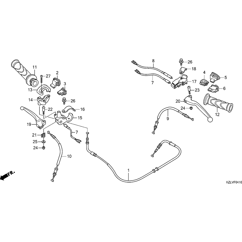 17910-KZL-E01 Dây ga Xe Honda VISION 110 (2011-2014) - CABLE COMP,THROT