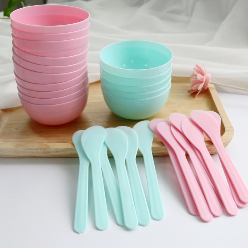 Combo 30 bộ chén pha mặt nạ (30 chén, 30 que)