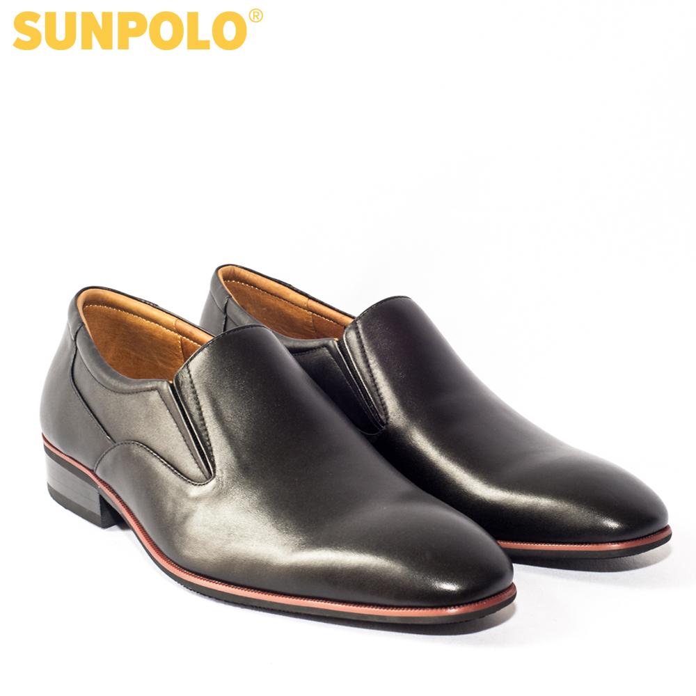 Giày Tây Nam Da Bò SUNPOLO SUMU6673 (Đen, Nâu)