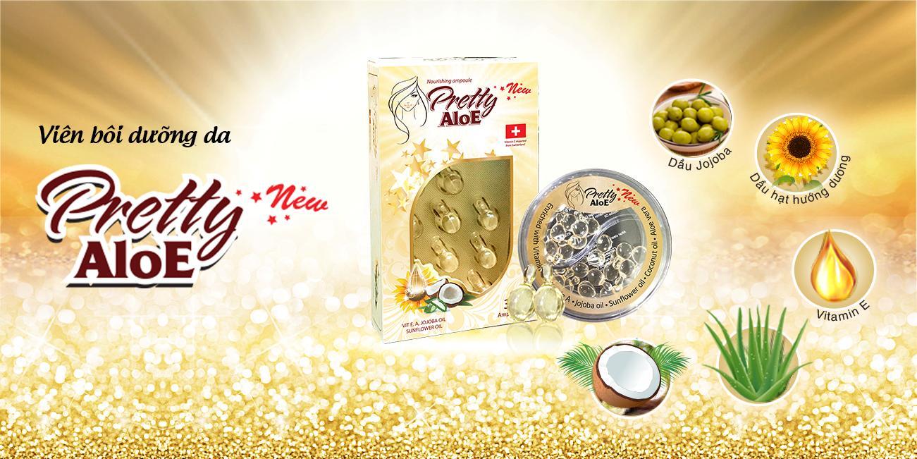 VIÊN Vitamin E BÔI DƯỠNG DA PRETTY ALOE (TẶNG KÈM MẶT NẠ INSFREE)