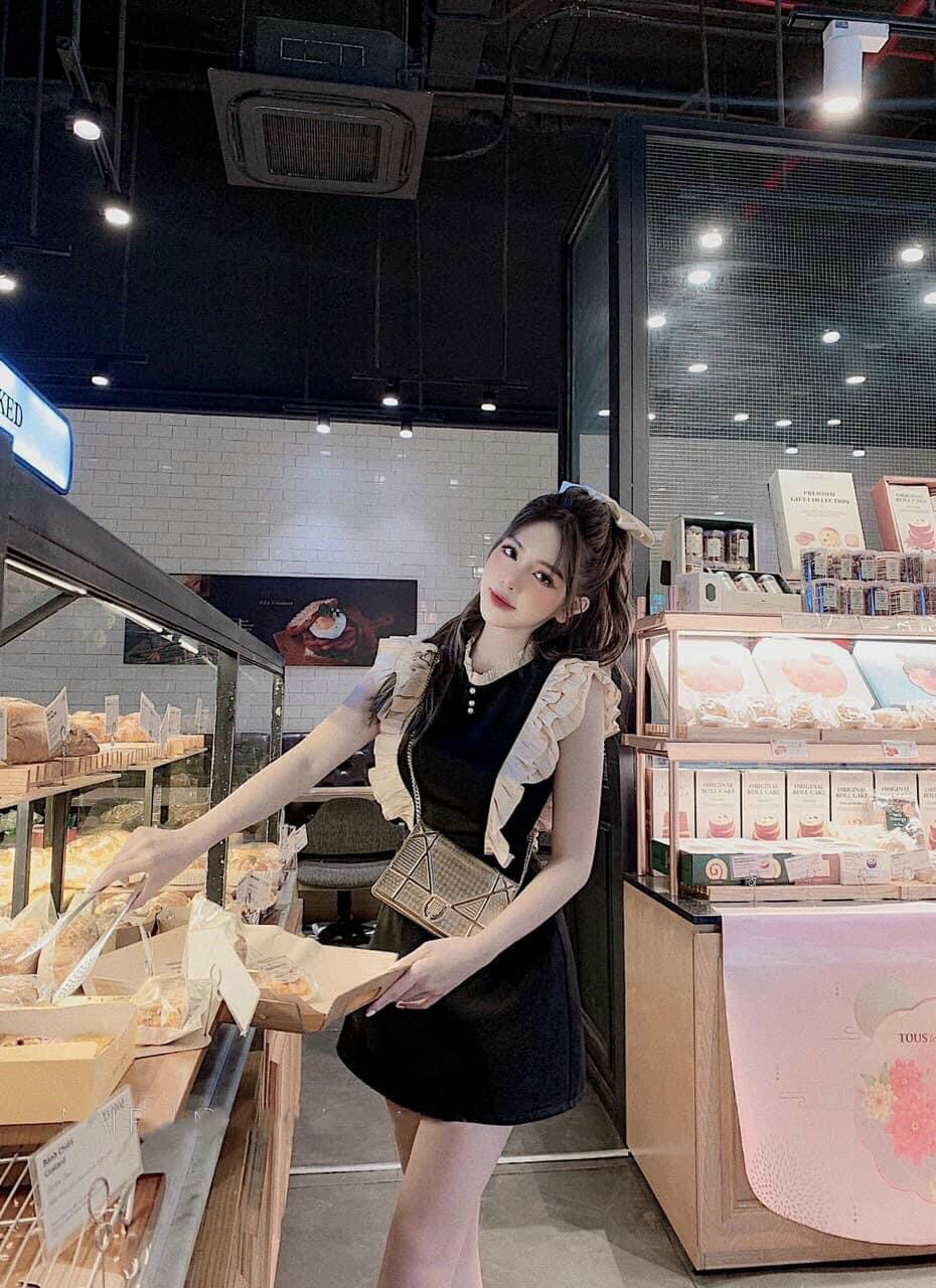 [HCM]Đầm nữ phối viền dúng đi chơi siêu xinh (Kèm ảnh thật shop chụp)