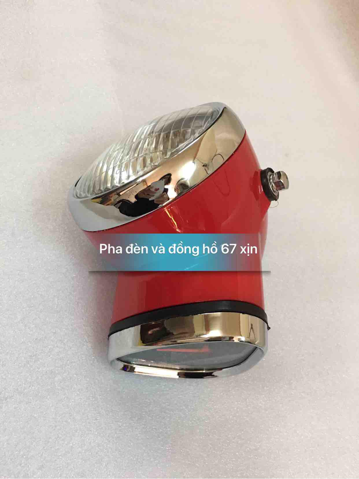[HCM]Pha đèn và đồng hồ 67 màu đỏ zin