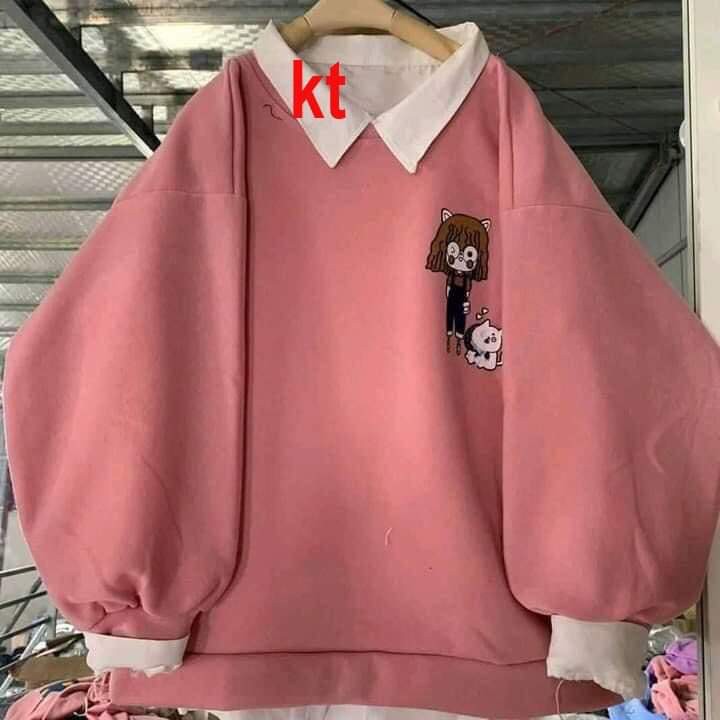 Áo thun bo gấu cô gái mèo kth0121