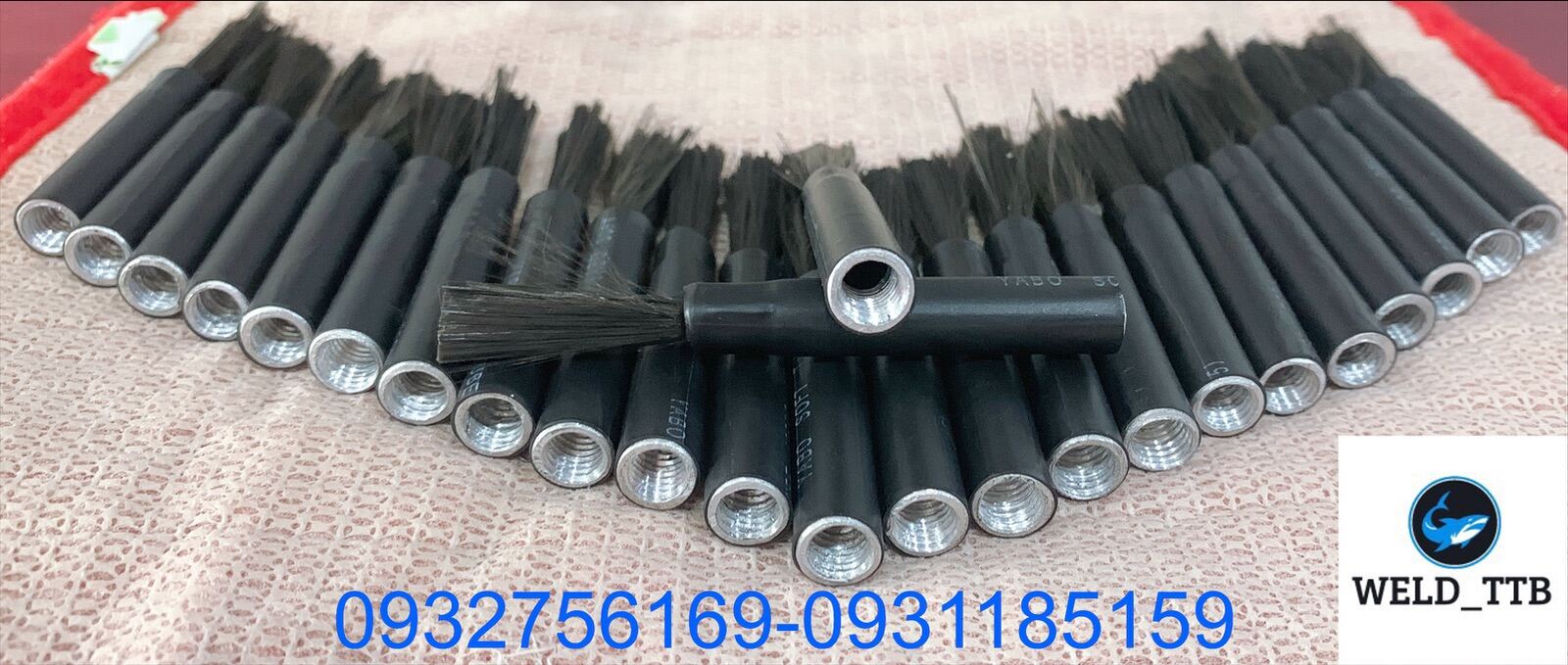 Chổi tẩy mối hàn inox điện hoá ( răng trong M8 ) combo 5 cây