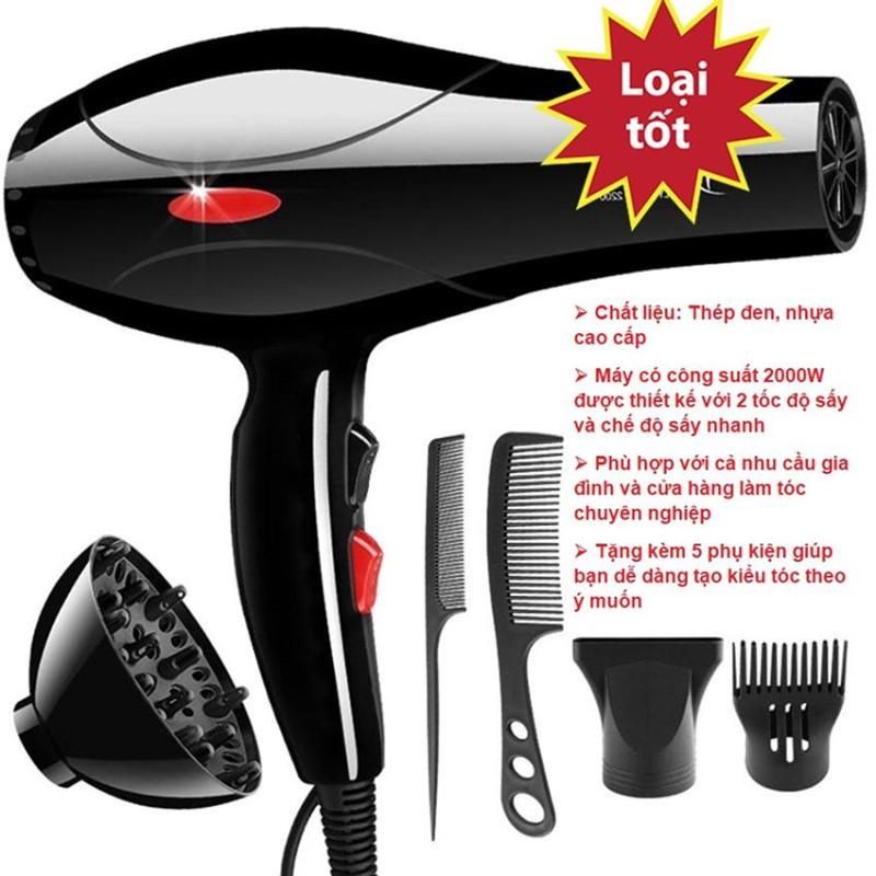 MÁY SẤY TÓC DELIYA CÔNG SUẤT 2000W CAO CẤP, MÁY TẠO KIỂU TÓC, GIÁ RẺ, TẶNG KÈM 5 PHỤ KIỆN, BẢO HÀNH 12 THÁNG UY TÍN 1 ĐỔI 1
