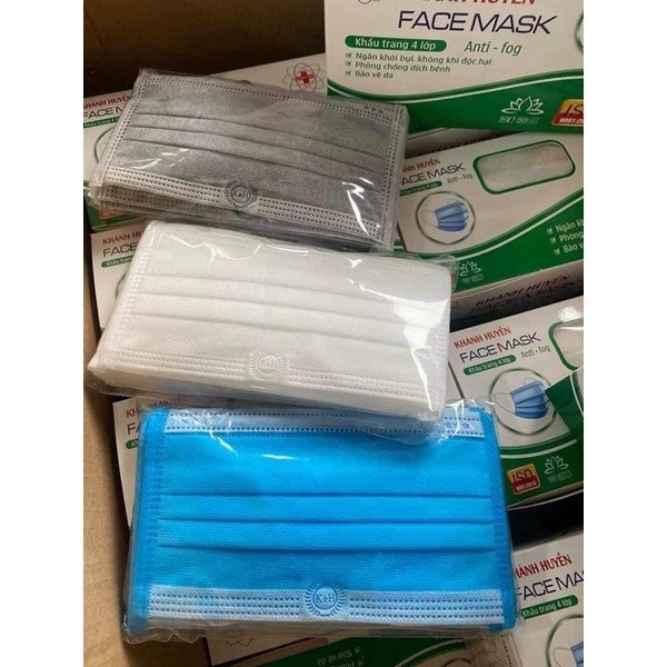 Khẩu trang 4 lớp kháng khuẩn nhiều màu sắc