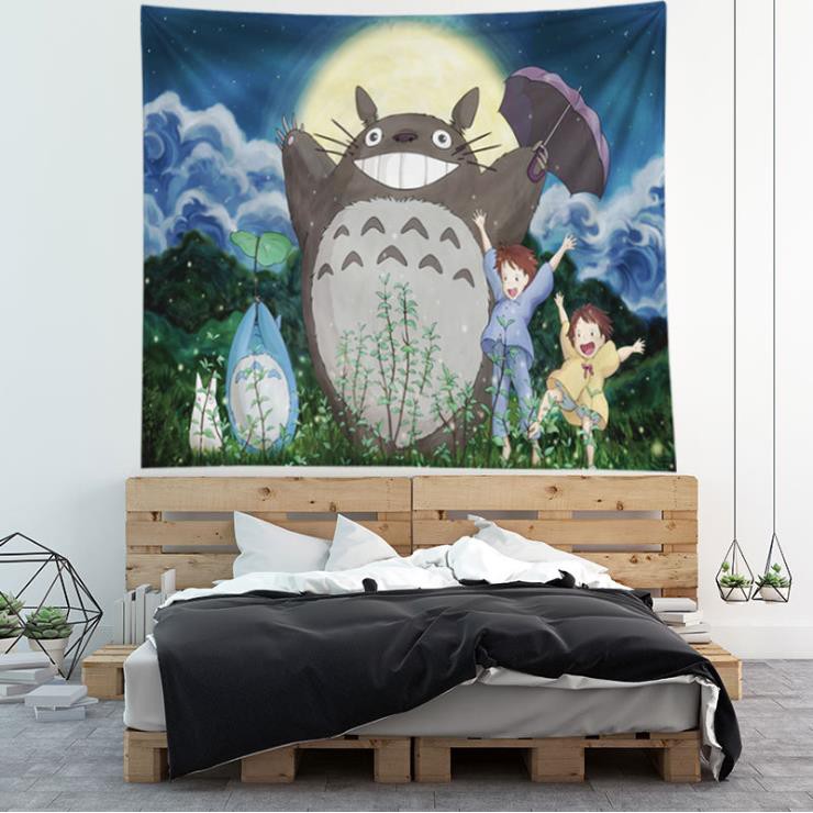 Vải treo tường trang trí phòng ngủ, nội thất họa tiết Totoro ...