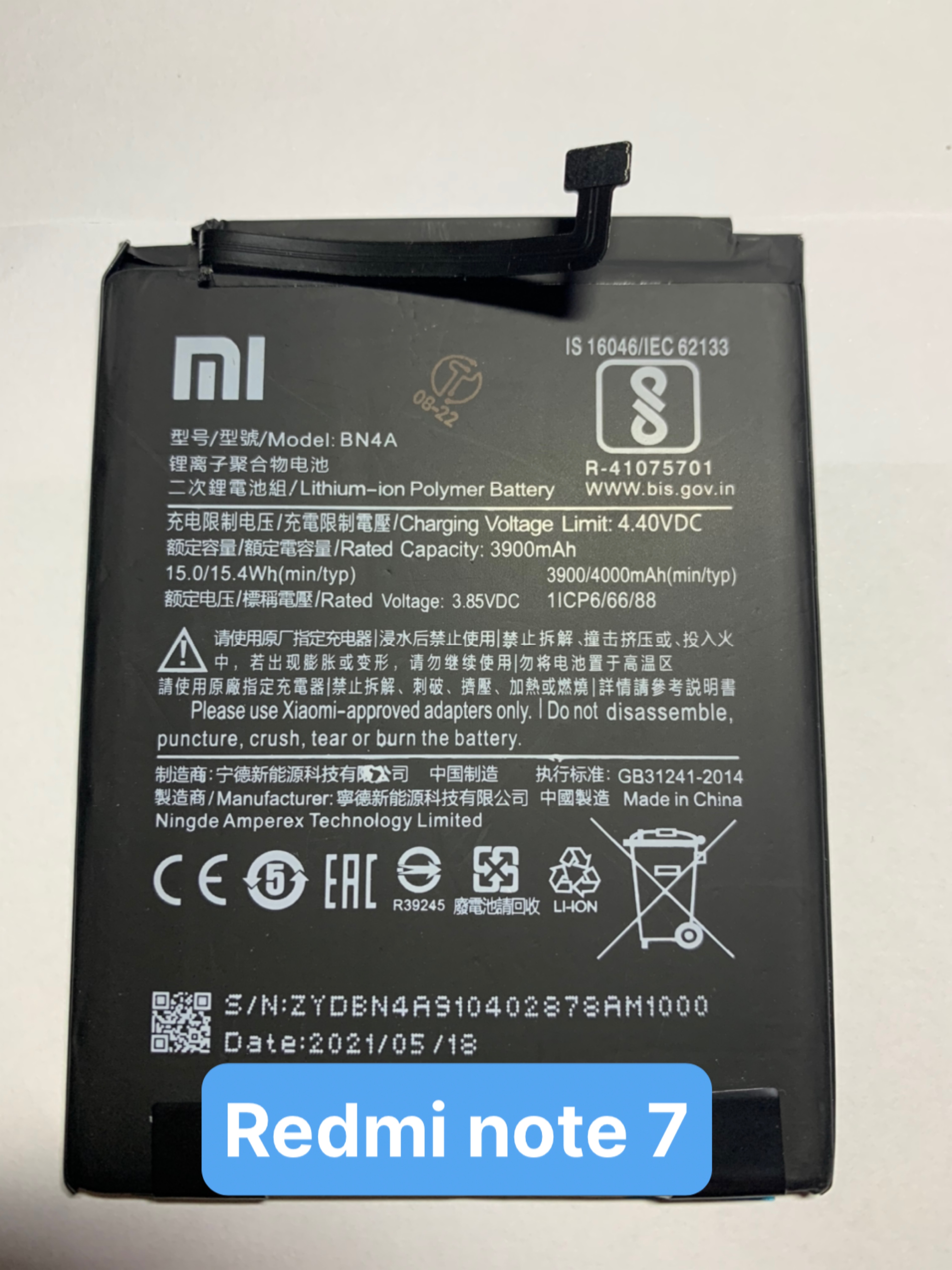 Pin điện thoại Xiaomi redmi note 7 / BN4A hàng zin