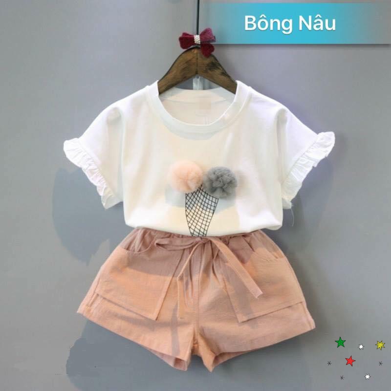 Sét bộ đồ dành cho bé gái chất cotton - cực xinh - hàng đẹp