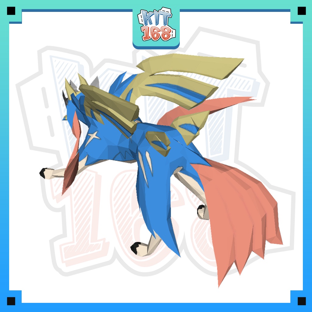 Mô hình giấy Anime Game Pokemon Zacian