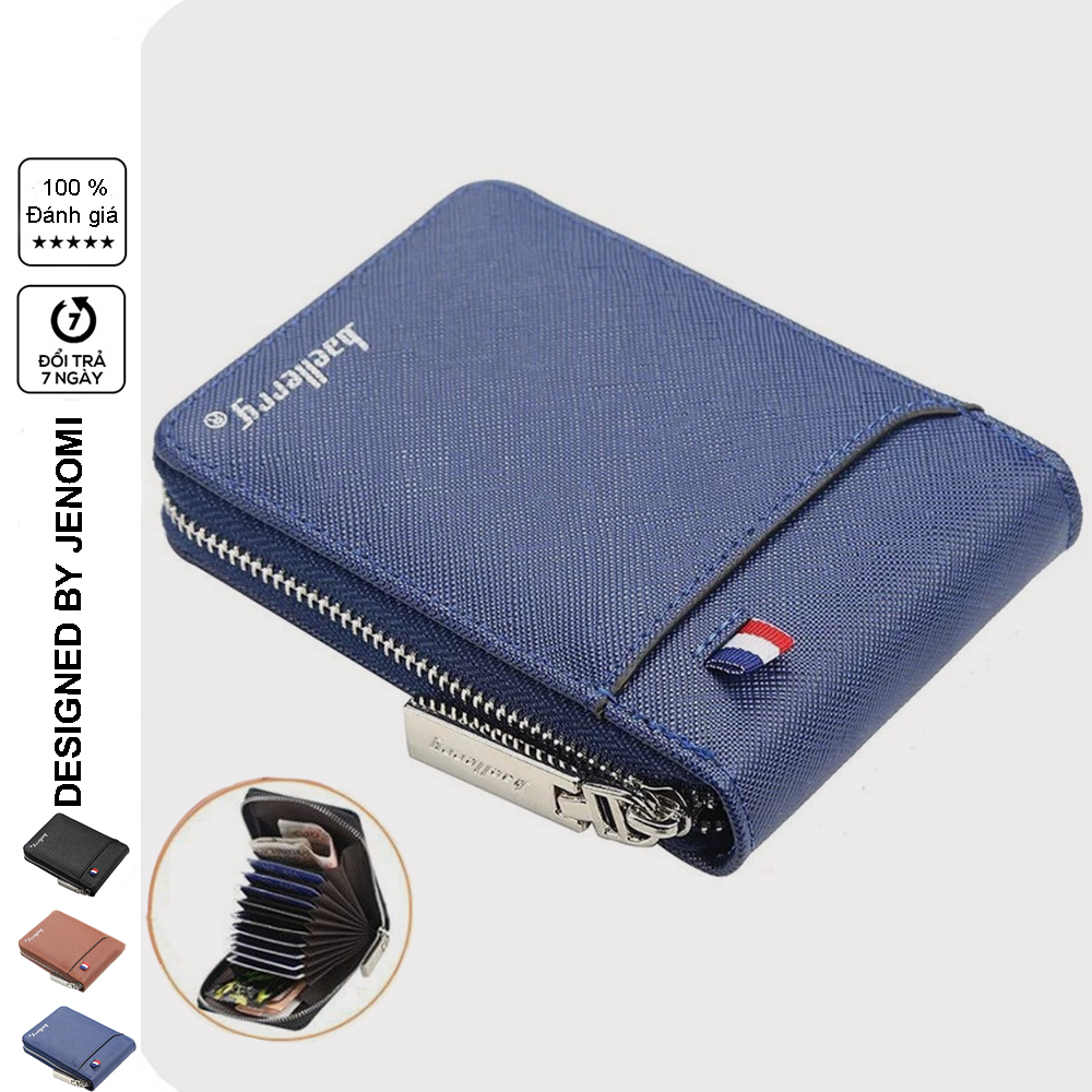 Ví đựng thẻ card ,thẻ hàng mini da saffiano mini nam nữ khóa kéo an toàn