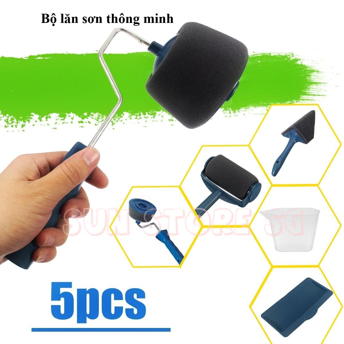 Bộ lăn sơn thông minh, cọ lăn sơn cao cấp, cọ lăn sơn giá rẻ, bộ lăn sơn đa năng (5 sản phẩm), sơn được cả các góc khó, hoặc các bề mặt đặc biệt như cửa, hàng rào với độ bám dính tốt. Bảo hành toàn quốc 1 đổi 1 trong 12 tháng
