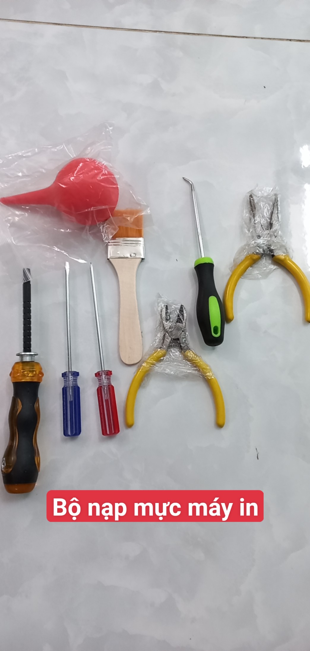 Bộ đồ nghề nạp mực giá rẻ 8 món Bộ số 1