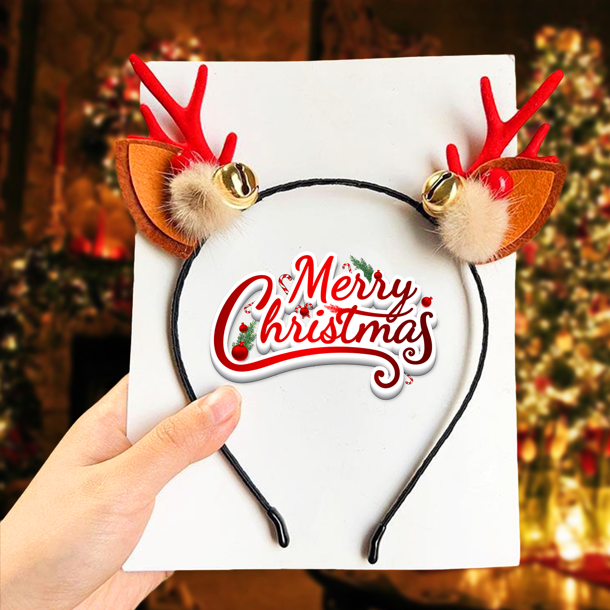 Cài tóc Noel sừng tuần lộc xinh xắn BBShine, Băng đô Giáng sinh đơn giản phù hợp cho mọi lứa tuổi – NOEL014