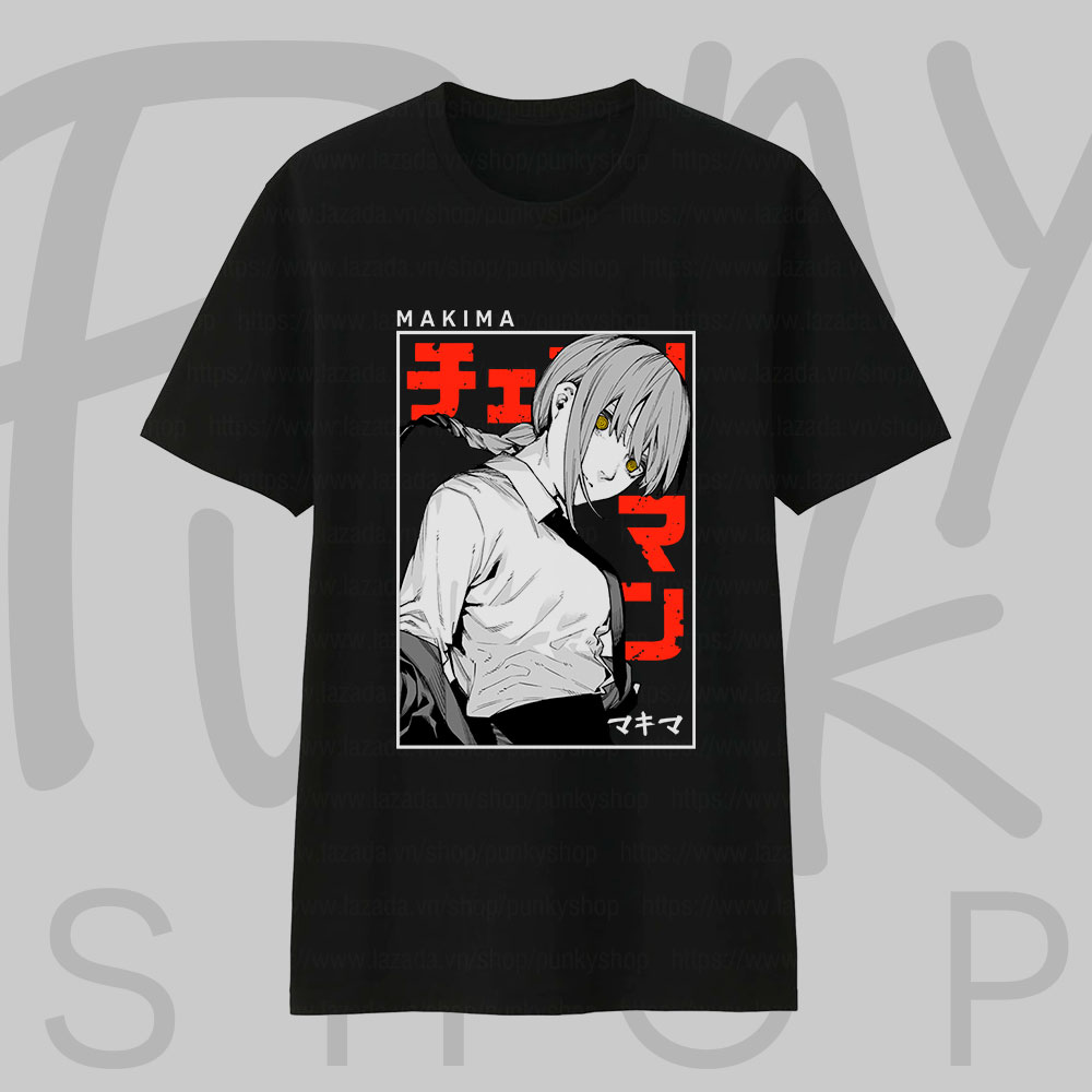 Áo thun Chainsaw Man Makima Digital Art (Black) ngắn tay