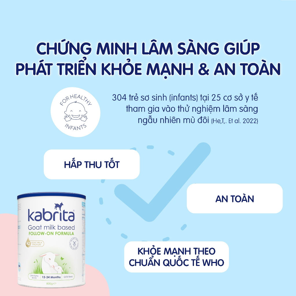 [Mẫu mới] Sữa dê Kabrita Số 2 800g (1-2 tuổi)