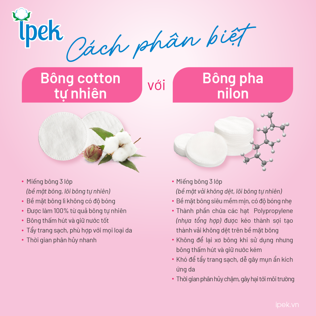 QUÀ TẶNG BÔNG TẨY TRANG IPEK 80 MIẾNG