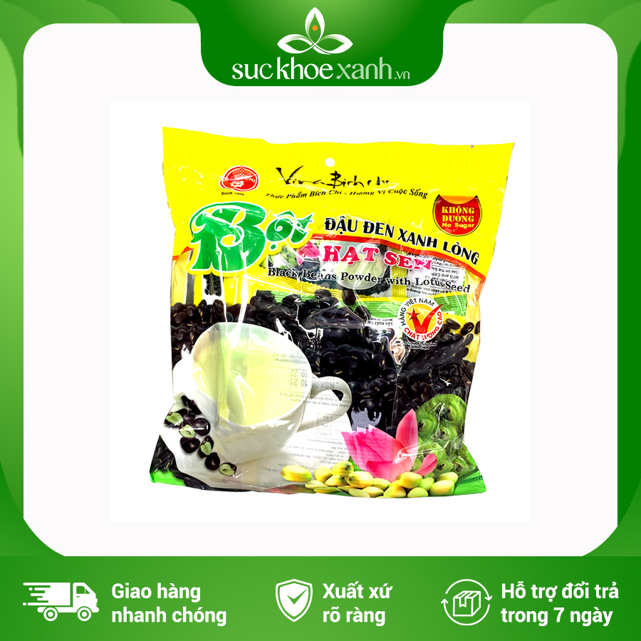 Bột đậu đen xanh lòng không đường Bích Chi - 300g/túi