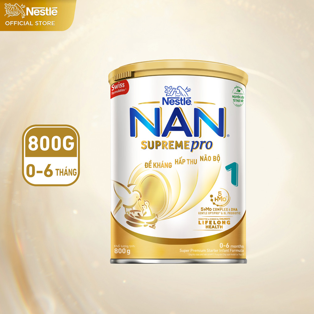 [Date 3.2025] Sữa NAN SUPREME PRO số 1 Lon 400g Cho bé 0-6 Tháng